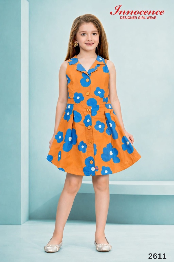 [2611O1] Girls Middy 2611 Orange (18)